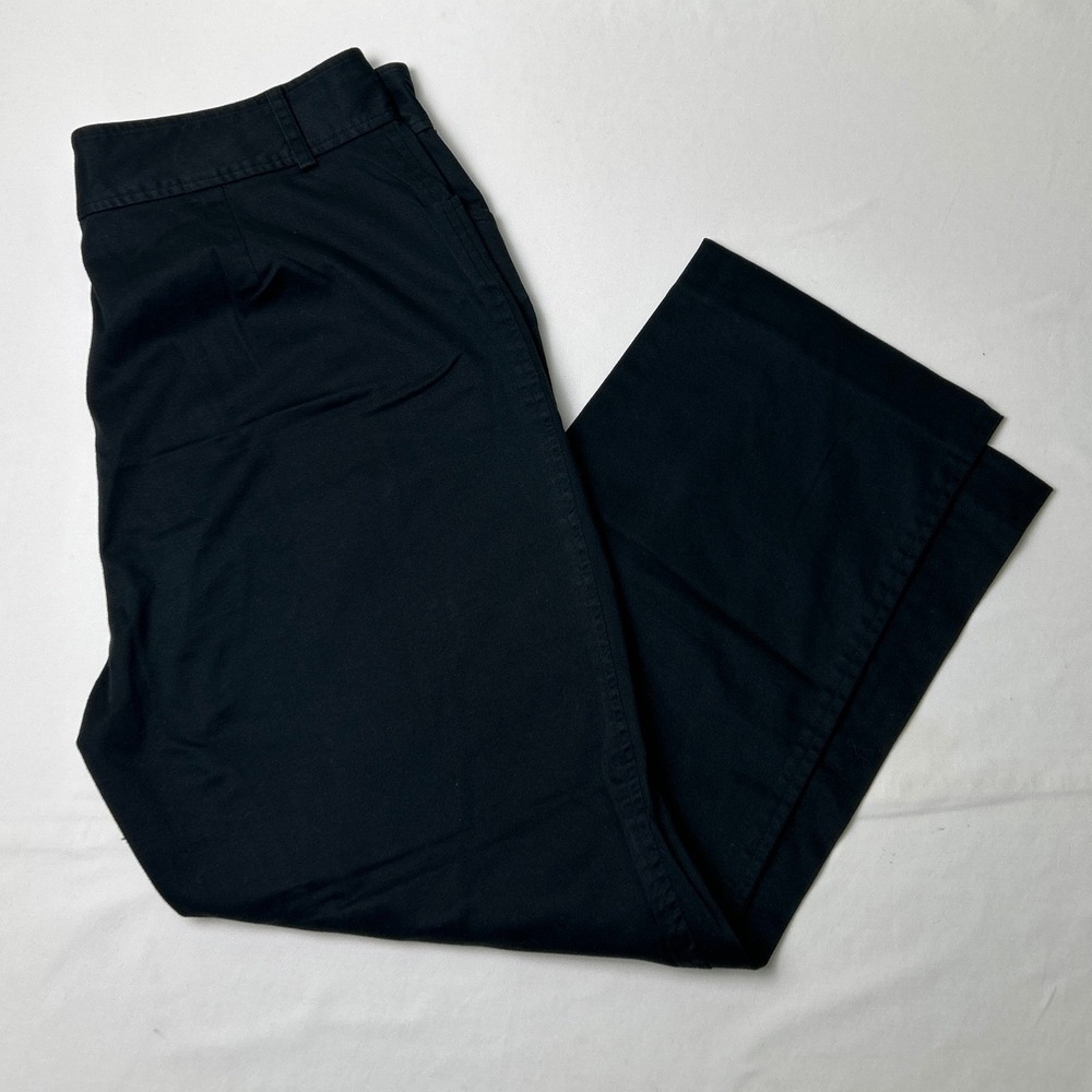 Lauren Ralph Lauren Women Straight Leg Cotton Stretch Capri Pants Size 10P Black